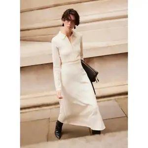 Mint Velvet Cream Jacquard Print Midi Dress